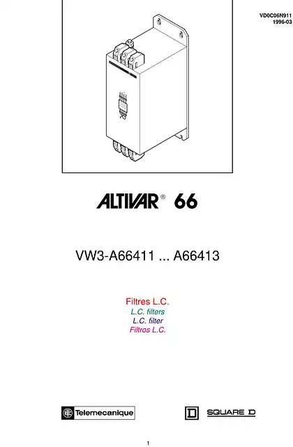 schneider施耐德Instruction Sheet VW3A66411-413